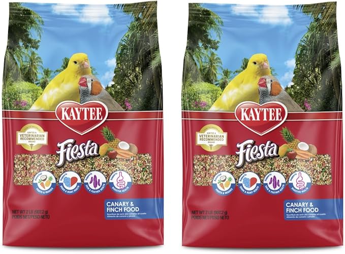 KayteeFiesta Canary & Finch Food, Premium Bird Food Blend, 2 lb, Pack of 2