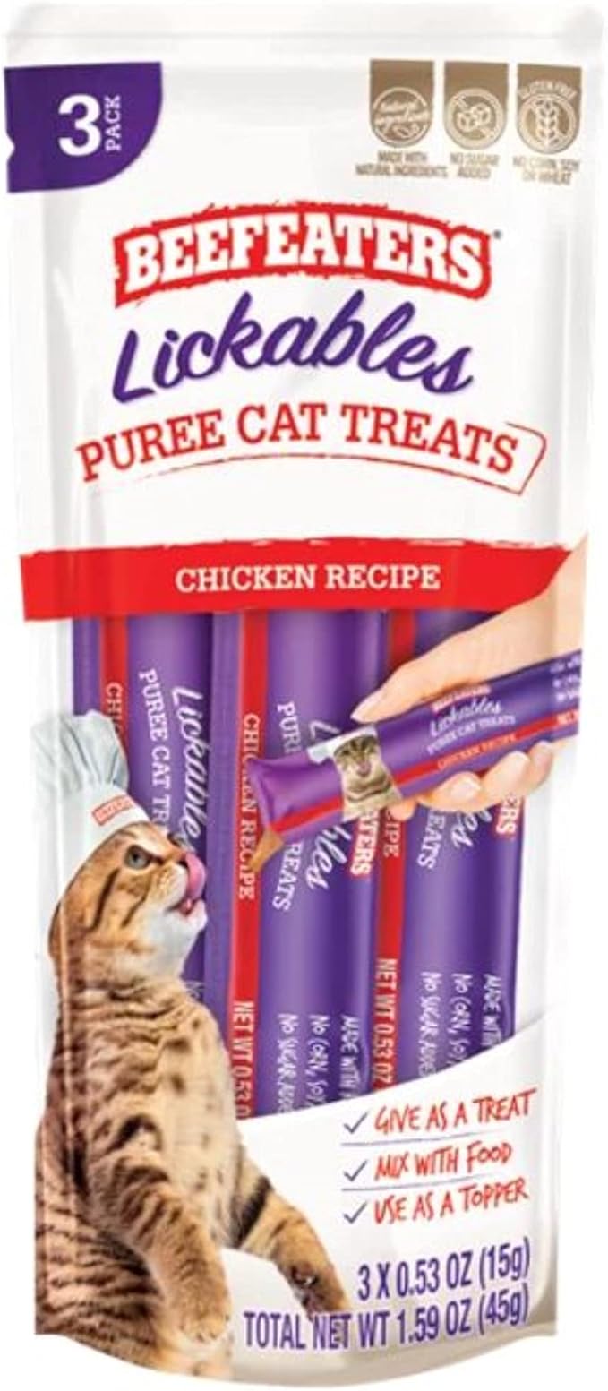 Beefeaters Lickables Chicken Puree Cat Treats, original version