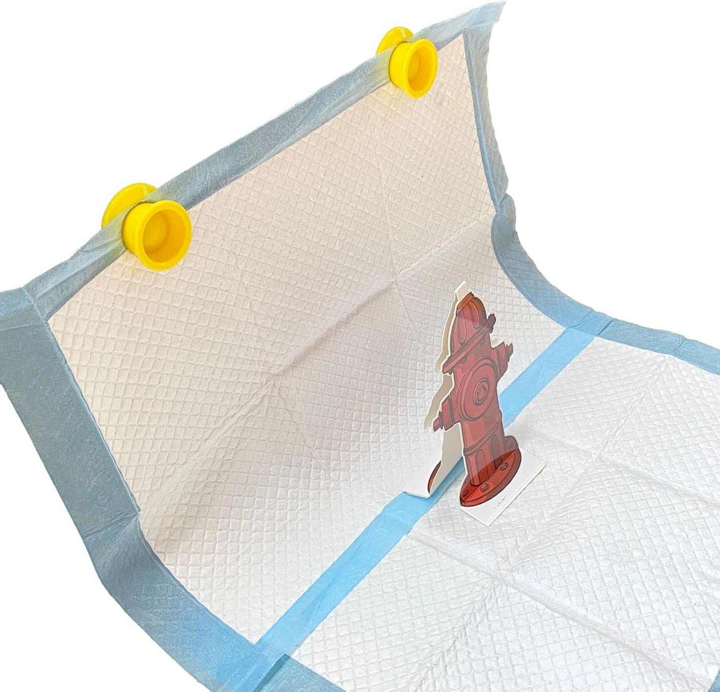 Dog Pee Pad Trainer 20Pcs Fire Hydrant Shaped Pet Diaper Pad Guide for Small Dogs, Puppies Dogs Potty Pee Training Pad Guide, 7.3 x 3.9in Small Fire Hydrant Post Paper Card