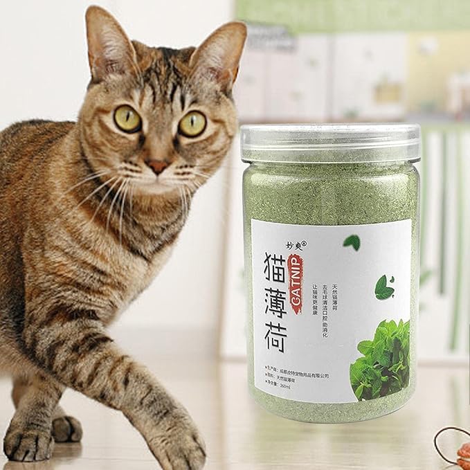 4X Catnip Powder for Cats, Catnip Catnip Dried Leaves Premium Quality Catnip Treats for Cat Toys Happy Kitten Scratcher Post Cat Bed