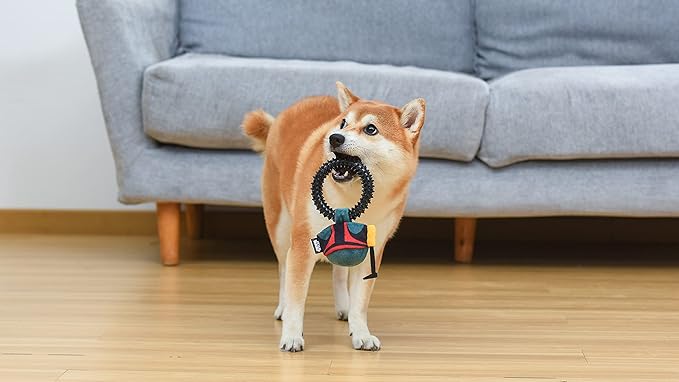 STAR WARS for Pets Boba Fett Puppy Ring Teether Toy |Boba Fett Teething Toy | Puppy Teething Toys, Puppy Safe Chew Toys, Gifts Fans, Boba Fett Ring Teether Toy, 7 Inch (FF19216)