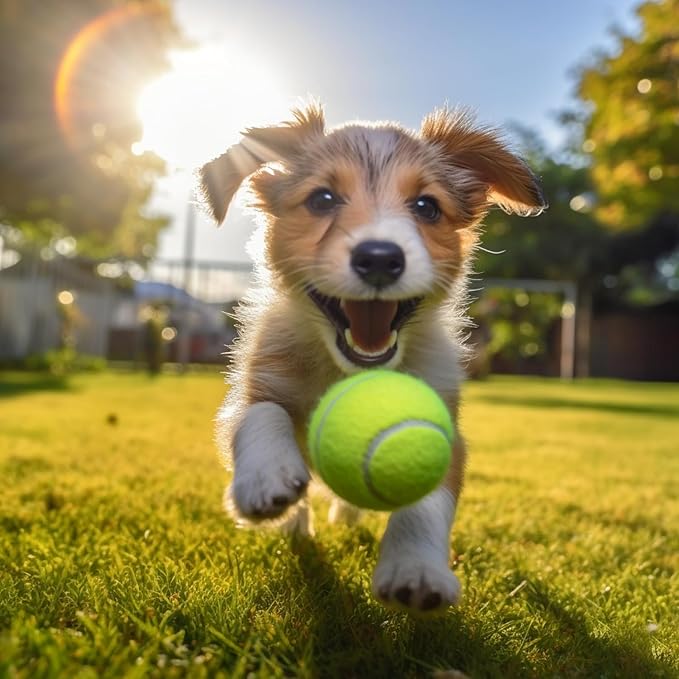 MEKAPLE 6 Pack Mini Tennis Balls for Pet Playing Fecth, 2 inch Dogs Training Tennis Balls for Small Size Dogs, Interactive Dog Playing Balls Fits 2 inch Automatic Dog Ball Launcher