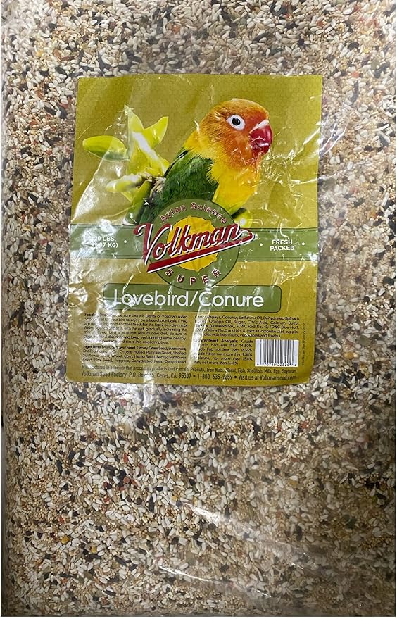 Volkman Avian Science Super Lovebird & Conure Diet Bird Food, 20 lbs.