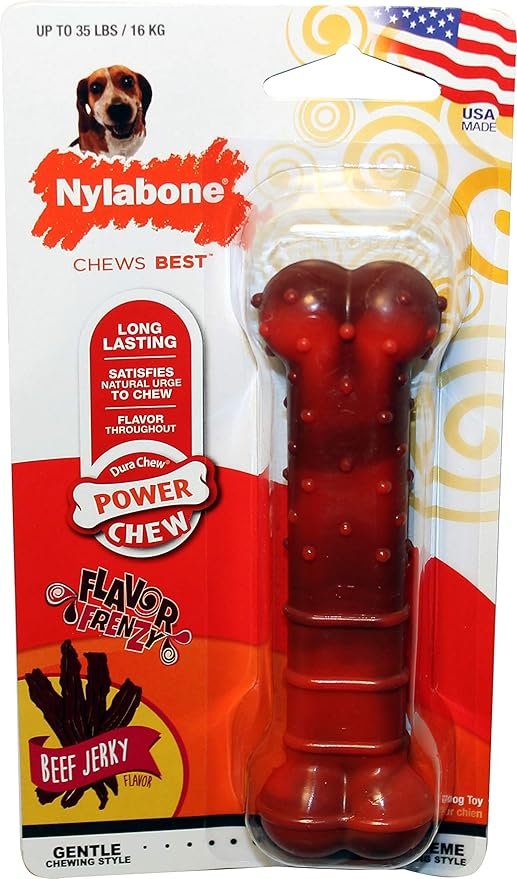 Nylabone TFH Publications- NBJ103P Power Chew Textured Bone - Wolf