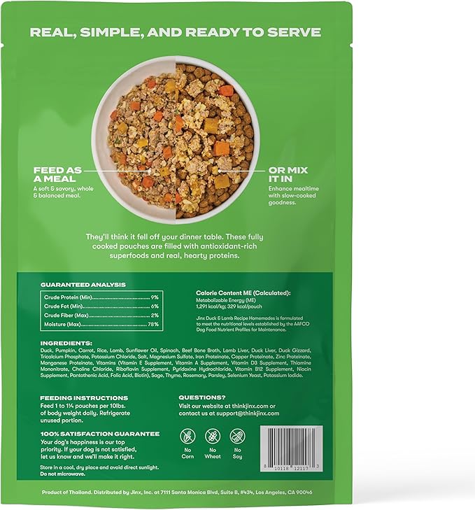 Jinx Premium Grain-Free Dry Dog Food, for All Lifestages - Grass-Fed Lamb, Sweet Potato & Carrot Dog Food with Superfoods for Immune Support & Probiotics for Digestive Support - No Fillers - 23.5lb