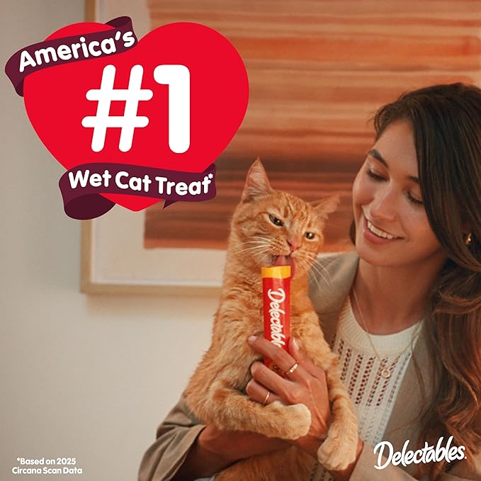 Delectables Squeeze Up Variety Pack, Creamy Squeezable Puree, Lickable Wet Cat Treats, Grain Free, No Added Fillers, No By-Products, No Added Preservatives, 0.5 Ounces Tube, 144 Tubes Total, pack of 2