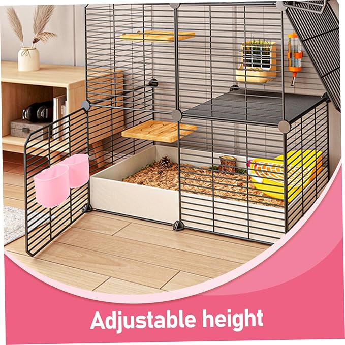Double Dog Cat Bowl Pet Hanging Feeder Crate Bowl Holder Parrot Pigeon Bird Cage Portable Dog Water Feeder