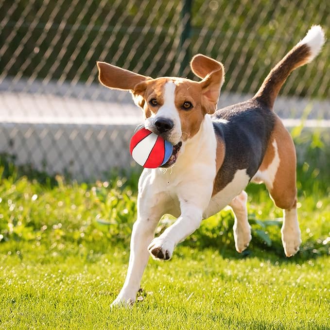 Dog Toys Balls - Chewable Plush Basketball for Dogs, Soft Pet Squeaky Ball Stuffed with Fluffy, Durable Indoor & Outdoor Dog Puzzle Toy, Birthday for Puppy Small Medium Breeds