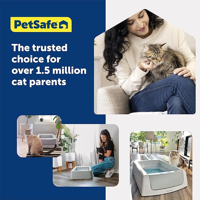 PetSafe ScoopFree Disposable Crystal Cat Litter Tray - Easy Cleaning Box - Refill Tray for Automatic Litter Box - Lavender Scent - 4.3 lb Bags - 3 Pack