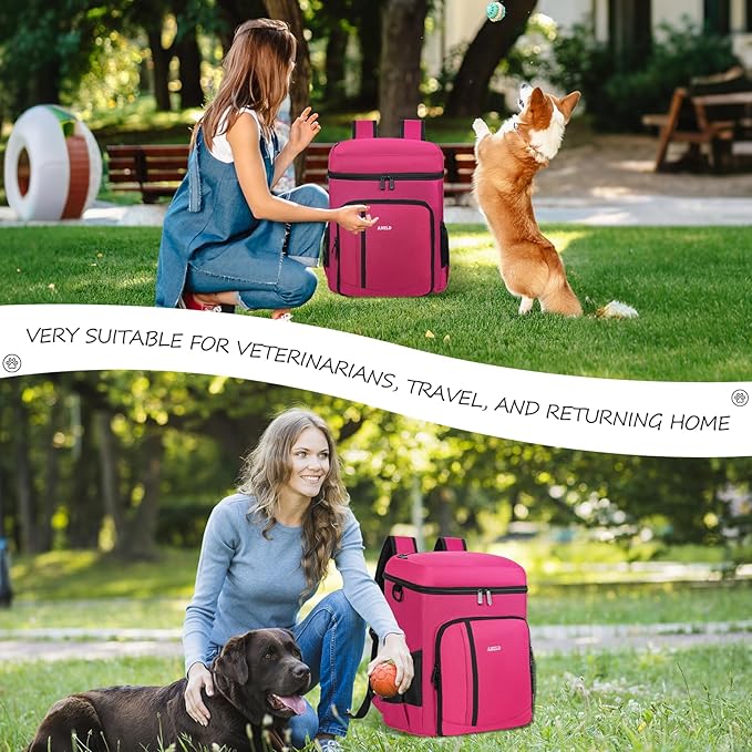 ANILD Dog Travel Bag Backpack, Flight-Ready TSA-Approved Dog Travel Bag with 2 Leak-Proof Food Canisters, 7 Foldable Silicone Bowls, Multi-Compartment Organizer for Hiking, Camping, Dog Mom Essentials