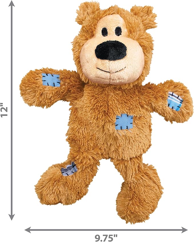 KONG XL 2 Pack - Soft Plush Dog Toy for Large Breeds - Durable, Cuddly & Squeaky - Perfect for Play & Comfort (Moose/Bear)