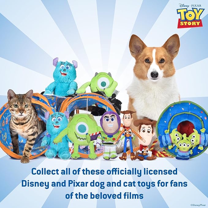 Disney for Pets Pixar’s Woody Woofin' Pet Toy Pixar Dog Toys | Plus Toy for Dogs Inspired by Woody from Pixar’s Toy Story with Squeaker, 9 Inch