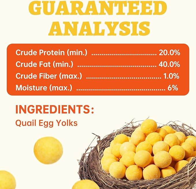 Wellix Freeze-Dried Treats for Dogs and Cats - Quail Eggs Flavor Healthy Cat Treats 4.2oz, High-Protein Freeze Dried Cat Treats for Skin&Coat Health - Delicious Training Snacks for Pets