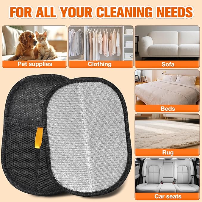 Pet Grooming Glove for Dogs and Cats, Pet Hair Remover Glove Deshedding Brush Mitt, Gentle Massage Grooming Tool, Easy to Clean, Works on Long and Short Hair Pets for Shedding Fur Removal