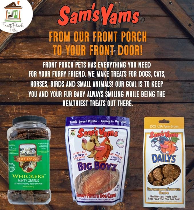 Sam'S Yams Big Boyz Sweet Potato Dog Treats, 15 Oz, 425 Grams