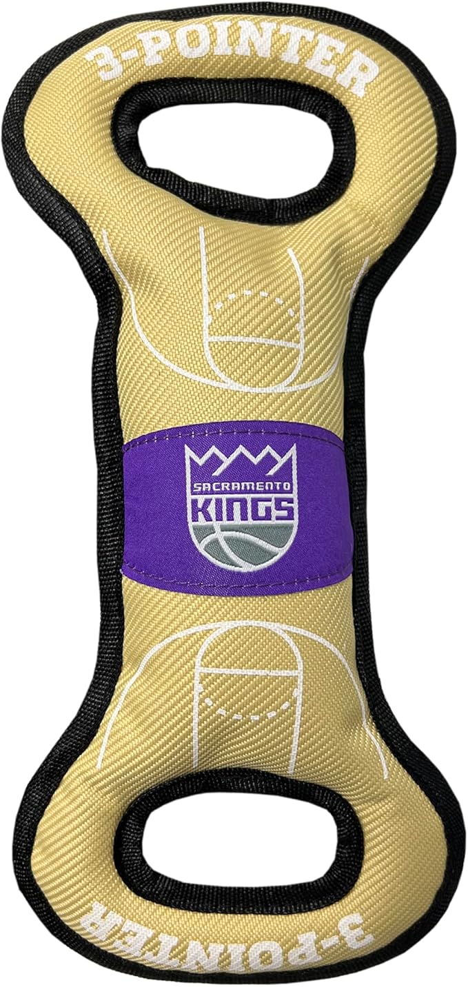 Pets First NBA Sacramento Kings Field Toy. - Tough Nylon Pet Toy with Double Trim Stitching & Inner Squeaker, One Size