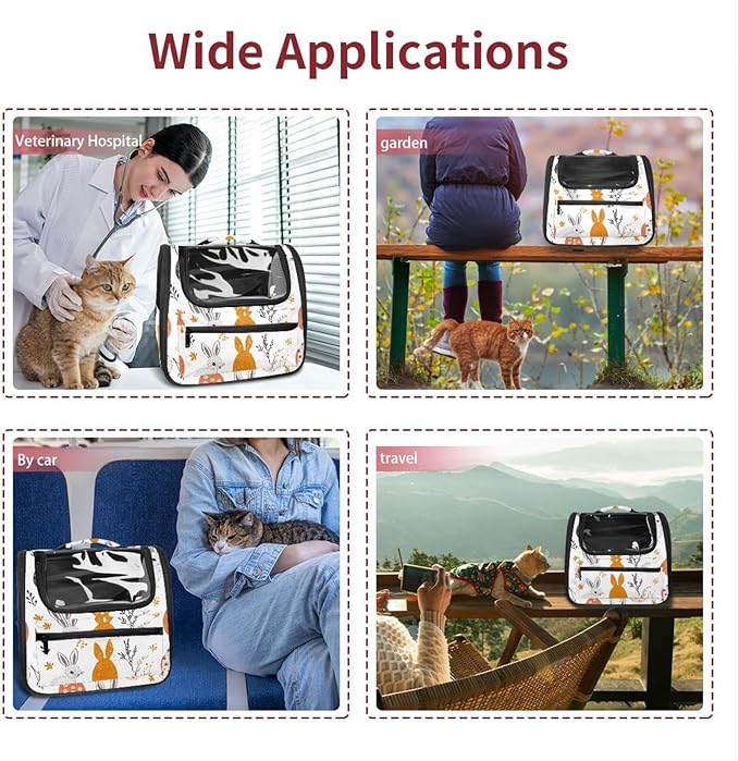 Airline Approved Soft Sided Pet Carrier, Festive Spring (2) Pet Travel Bag for Cats & Dogs, Durable, Breathable Pet Travel Bag for Airplane, Car & Train