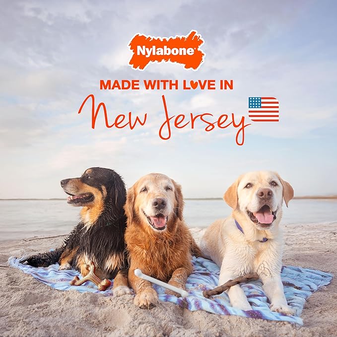 Nylabone Healthy Edibles Natural Dog Chews Long Lasting Roast Beef & Chicken Flavor Treats for Dogs, Small/Regular (24 Count)