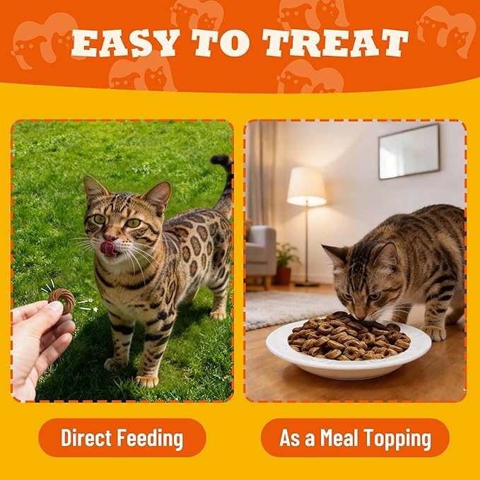 9 oz Shrimp Treats Skin & Coat Support Salmon Flavor Cat Training Treats Cat Treats for Indoor Cats