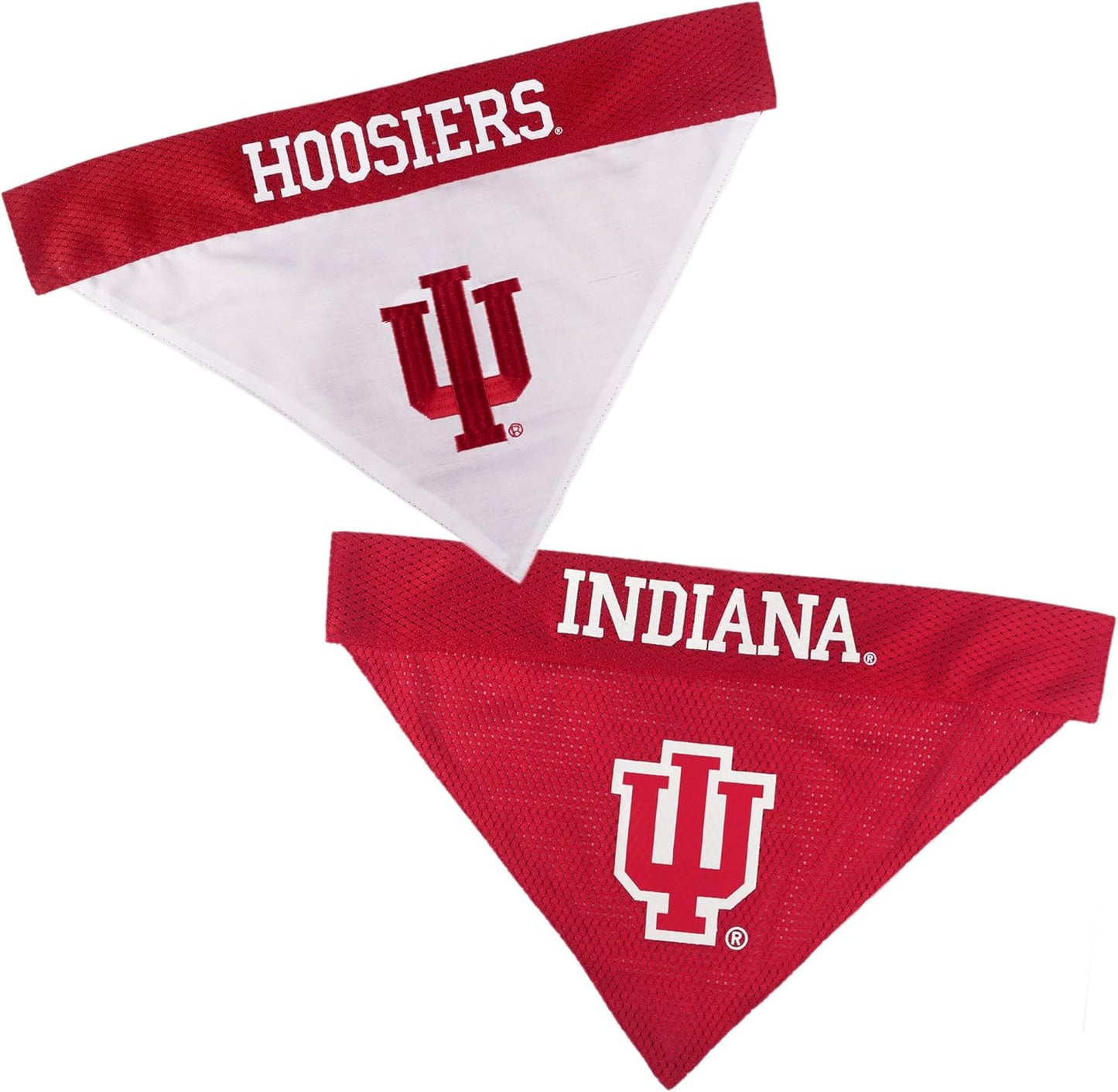 Pets First Collegiate Pet Accessories, Reversible Bandana, Indiana Hoosiers, Large/X-Large