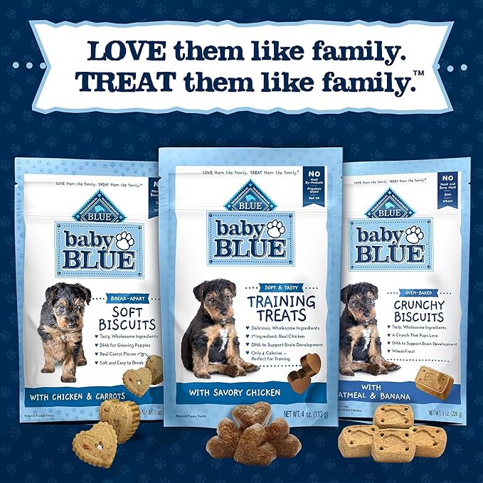 Blue Buffalo Baby Blue Training Treats Natural Puppy Soft Dog Treats, Savory Chicken 4-oz Bag (Pack of 6)
