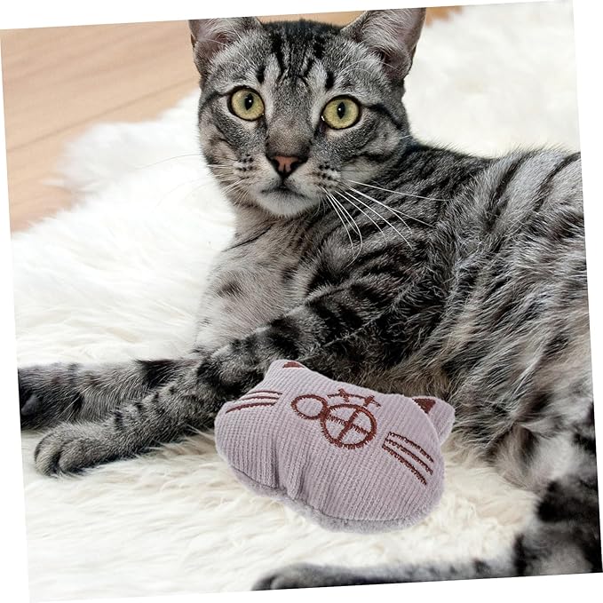3pcs Catnip Filled Plush Cat Chew for Indoor Cats Soft Cotton Molar Playthings to Promote Exercise and Dental Care Interactive Catnip for Kitten Activity Support