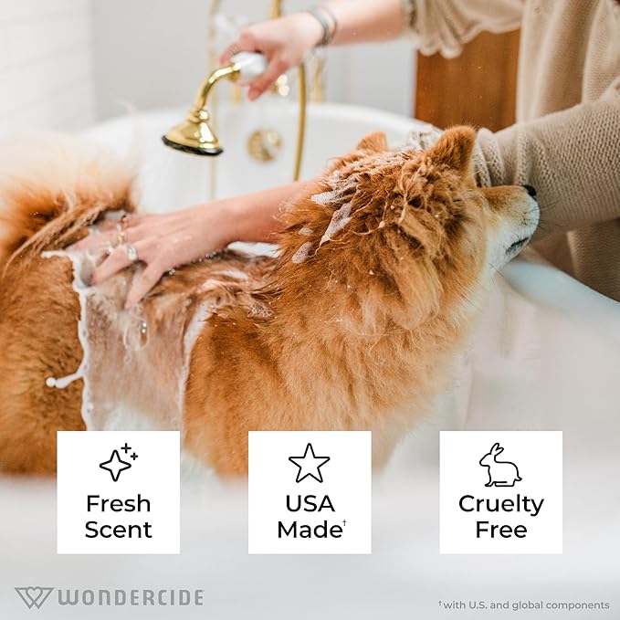 Wondercide - Flea & Tick Shampoo for Dogs and Cats - Flea and Tick Treatment with Natural Essential Oils - for Pets Over 4 Months - Powered by Plants - Rosemary - 12 Fl oz