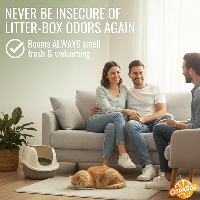Litter Box Deodorizer Pebbles – Extra Large – Natural Odor-Neutralizing Granules for Cat Litter Boxes – Removes Odor & Keeps Litter Fresh 5× Longer – Safe, Non-Toxic, USA Made