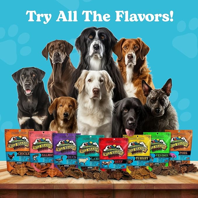 Classic Pork Bites, Soft Jerky Treats for Dogs, Grain-Free & All-Natural, Ideal for Training, Portioning, and High-Value Rewards for All Breeds & Ages - 3.5 Ounce Pouch