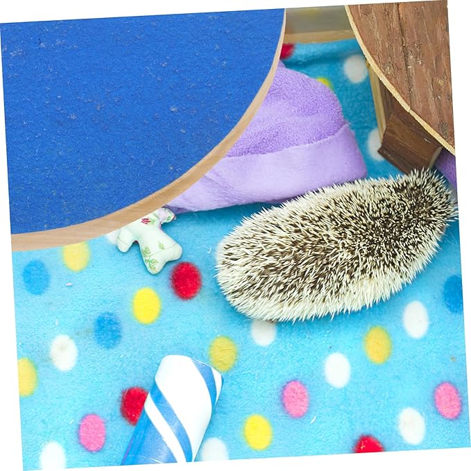 Mikikit Fan Shape Frosted Wooden for Small Pets Pet Cage Platform for Parrots Hamsters Fun and Decoration Supplies Random Color