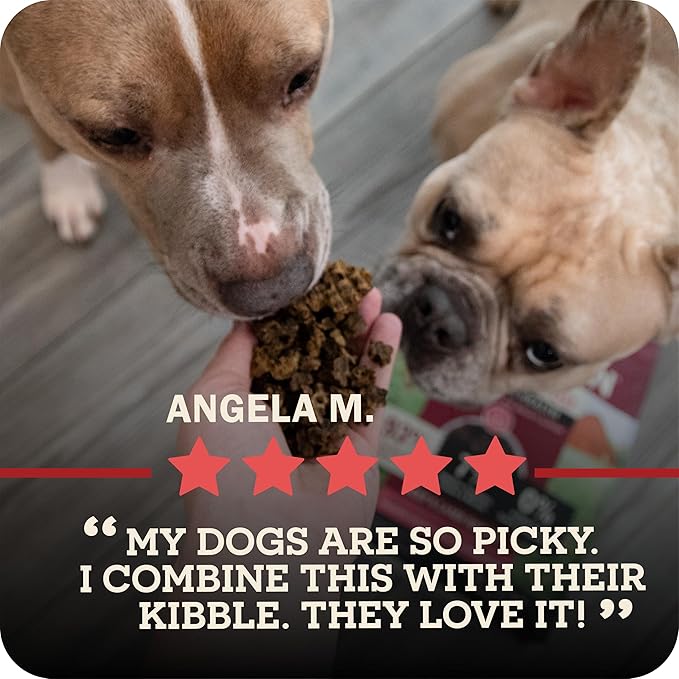 Redbarn Powerfood Air Dried Dog Food - 95% Beef & Beef Organs - High Protein Grain-Free Non-GMO Premium Dry Full Feed or Topper Made in USA with Omega 3 Salmon Oil Flaxseed - 5lb