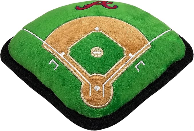 Pets First MLB Atlanta Braves Baseball Field Tough Toy for Dogs, Best MLB Dog Toy with Team Logo