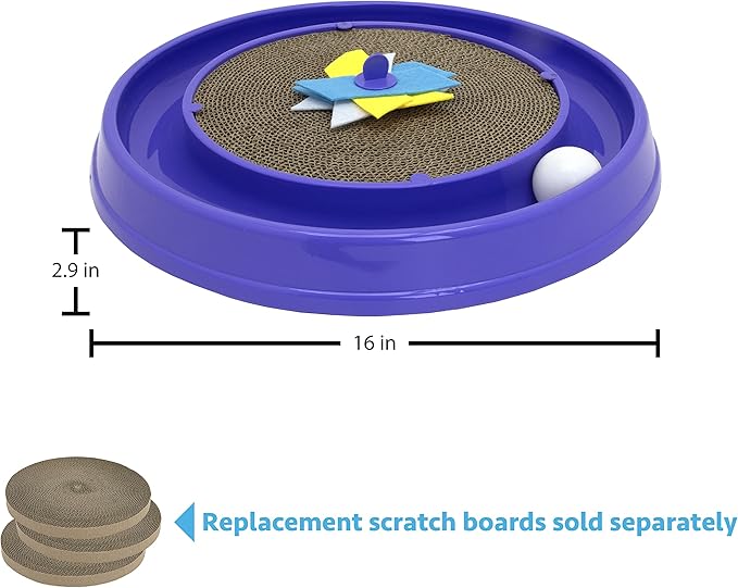 Kitty City Cat Scratchers - Cat Scratching Pad & Ball Track Scratcher