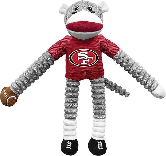 Littlearth NFL Philadelphia Eagles Sock Monkey Pet Toy, Team Color, One Size