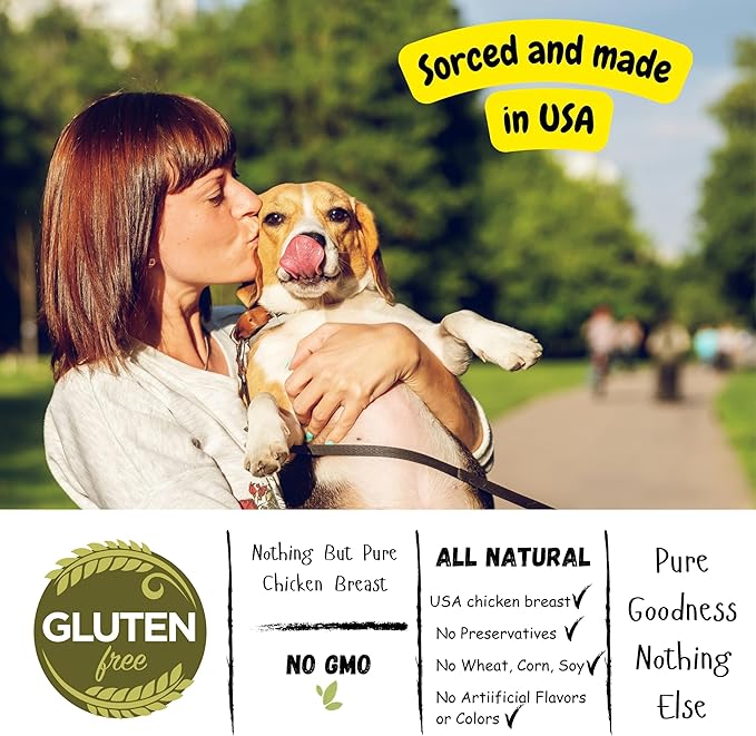 American Paws Freeze Dried Chicken Dog Treats & Cat Treats - 100% Chicken Breast - High Protein, Low Fat - Perfect for Small Dogs & Cats - Made in USA - Grain-Free & No Additives 4oz