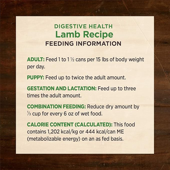 Wellness CORE Digestive Health Pate Adult Canned Wet Dog Food, Grain Free, Sensitive Stomach, Natural, Lamb Recipe, 13 oz, Pack of 12 Cans