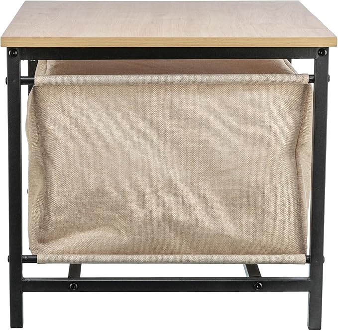 Trixie Emmie Indoor Cat Condo, Cozy Cat House with Metal Frame and Sturdy Fabric and Cozy Cushion for Extra Comfort, Classic Style Design, Natrual/Beige, Use as a Table & Nightstand