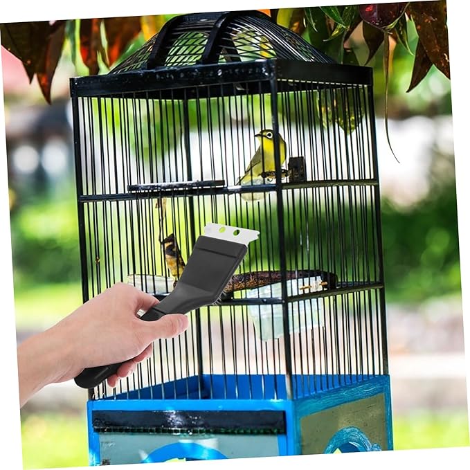YARNOW Stainless Steel Birdcage Cleaning Brush Bird Poop Remover for Patio Bird Waste Scraper Tool Multi-Functional Scraper Brush for Pet Cage Sanitation