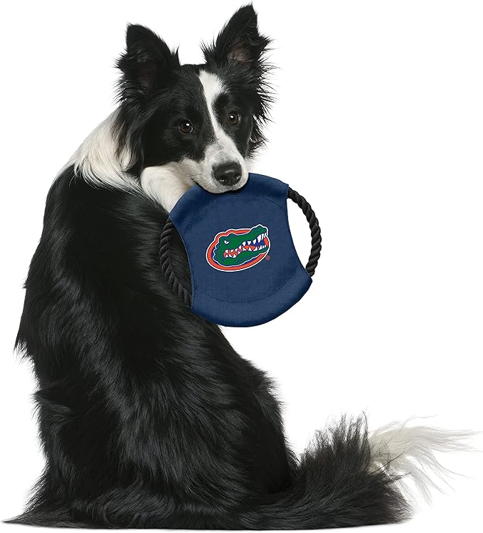 Littlearth NCAA Unisex NCAA Sock Monkey and Flying Disc Pet Toy Combo Set