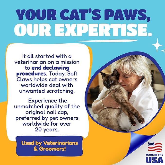 Soft Claws Cat Nail Caps for Large Cats – (40 Caps, Red & Green) - Veterinarian-Developed, Non-Toxic | Protects Furniture & Skin-Easy to Apply, Long-Lasting Anti-Scratch Soft Cat Claw Covers