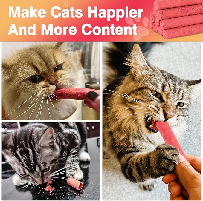 50g/1.76oz Freeze-Dried Chicken & Dragon Fruit Sticks for Cats,High-Protein, All-Natural Treats,Irresistible Flavor & Crunchy Texture,Perfect for Training & Rewards