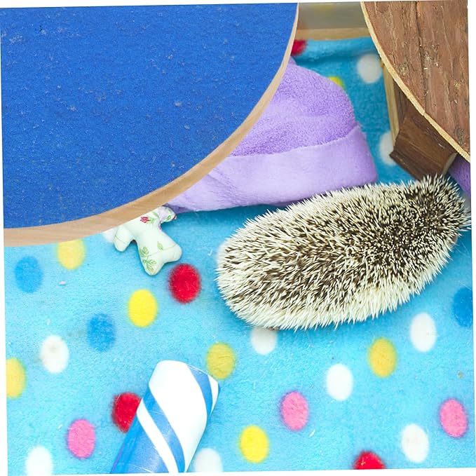 Abaodam Fan Shape Frosted Wooden for Small Pets DIY Pet Cage Platform Decoration for Hamsters Squirrels Parrots and More Durable Chew Design Random Colors Random Color