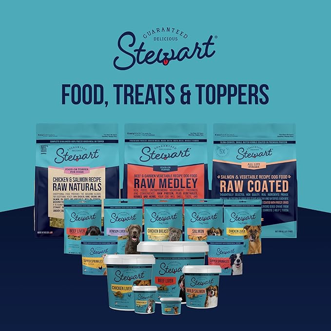 Stewart 100% Chicken Liver Dog Treats, 16.8 oz Tub, ~315 Pieces, Freeze Dried Raw, Single Ingredient, 60% Protein Training Treats or Meal Topper, Grain Free, Gluten Free