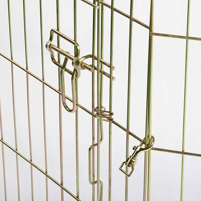 MidWest Homes for Pets 30-Inch Exercise Pen, for Indoor and Outdoor Use, 16 Sq Feet of Play, Single Door Folding Dog Pen, with Large Door Opening & Secure Latch, Easy to Set Up, Foldable Dog Playpen