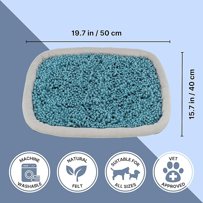 TRIXIE Snuffle & Seek Plate, Snuffle Mat for Dogs, Level 1 Interactive Dog Toys, Enrichment Puzzle, Slow Feeder