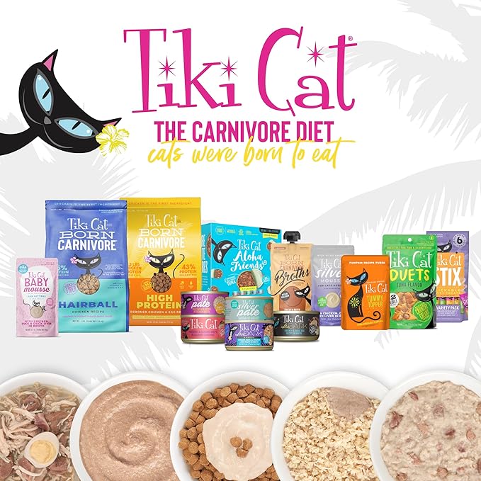 Tiki Cat Born Carnivore Dry Cat Food, Hairball Control, Chicken, 6 lbs. Bag