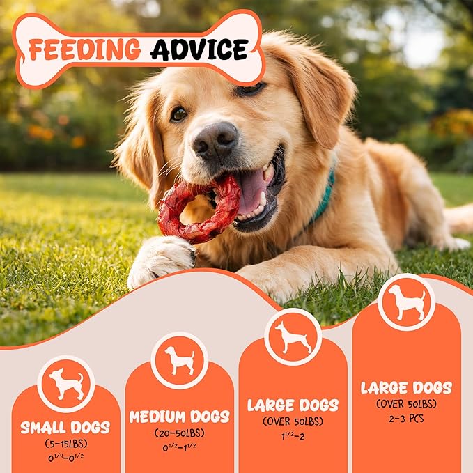 Annika Duck Jerky Rings ā High Protein Natural Duck Chews with Taurine, Rawhide-Free Soft & Chewy Training Snacks for Small to Large Dogs, 11.60 oz