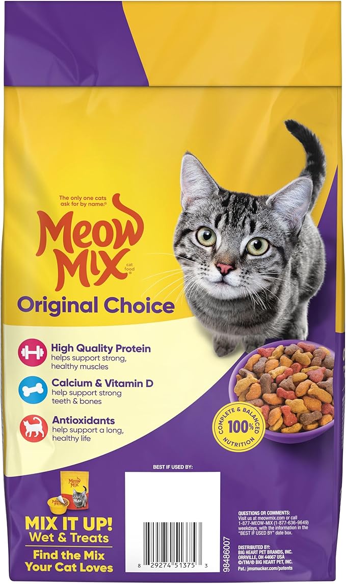 Meow Mix Original Choice Dry Cat Food, 3.15 Pounds