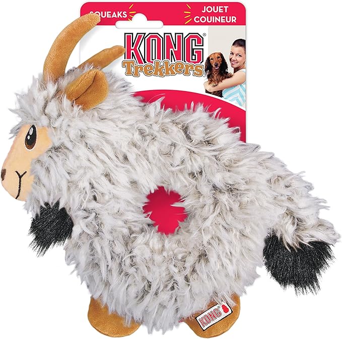 KONG Trekkers Goat Dog Toy, Small/Medium