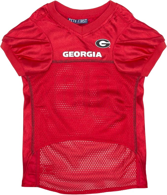 Pets First NCAA College Georgia Bulldogs Mesh Jersey for DOGS & CATS, XX-Large. Licensed Dog Jersey with your Favorite Football/Basketball College Team